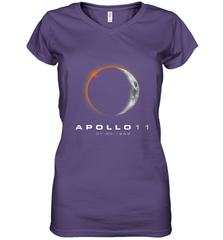 50th Anniversary Apollo 11 Moon Landing Women's V-Neck T-Shirt Women's V-Neck T-Shirt - belovedtshirt