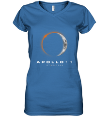 50th Anniversary Apollo 11 Moon Landing Women's V-Neck T-Shirt Women's V-Neck T-Shirt - belovedtshirt