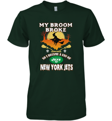 Broom Broke So I Became A fan of New York Jets  NFL Halloween Costume Men's Premium T-Shirt Men's Premium T-Shirt - belovedtshirt