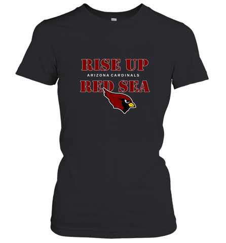 Arizona Cardinals NFL Rise Up Red Sea Women's T-Shirt Women's T-Shirt / Black / XS Women's T-Shirt - belovedtshirt