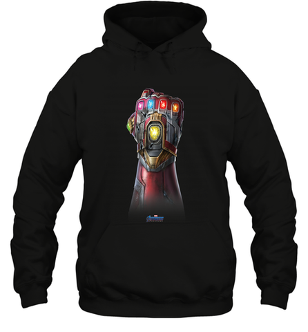 Marvel Avengers Endgame Infinity Stone Gauntlet Color Logo Hooded Sweatshirt
