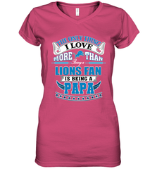 NFL The Only Thing I Love More Than Being A Detroit Lions Fan Is Being A Papa Football Women's V-Neck T-Shirt Women's V-Neck T-Shirt - belovedtshirt
