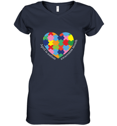 April is autism awareness month T shirt Women's V-Neck T-Shirt