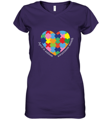 April is autism awareness month T shirt Women's V-Neck T-Shirt Women's V-Neck T-Shirt - belovedtshirt