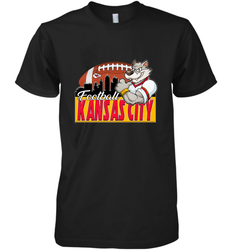 NFL Kansas City Football Logo Skyline Cityscape Men's Premium T-Shirt