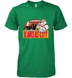 NFL Kansas City Football Logo Skyline Cityscape Men's Premium T-Shirt