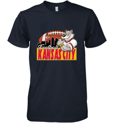NFL Kansas City Football Logo Skyline Cityscape Men's Premium T-Shirt Men's Premium T-Shirt - belovedtshirt
