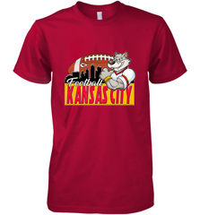 NFL Kansas City Football Logo Skyline Cityscape Men's Premium T-Shirt Men's Premium T-Shirt - belovedtshirt
