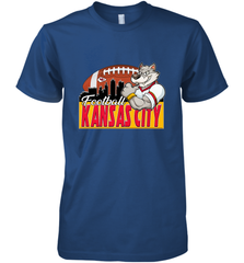 NFL Kansas City Football Logo Skyline Cityscape Men's Premium T-Shirt Men's Premium T-Shirt - belovedtshirt