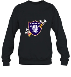 Nfl Oakland Raiders Champion Mickey Mouse Crewneck Sweatshirt