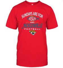 Sundays Are For Jesus and Jacksonville Funny Football Men's T-Shirt Men's T-Shirt - belovedtshirt