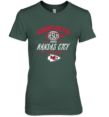 Sundays Are For Jesus and Kansas City Funny Football Women's Premium T-Shirt Women's Premium T-Shirt - belovedtshirt