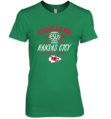 Sundays Are For Jesus and Kansas City Funny Football Women's Premium T-Shirt Women's Premium T-Shirt - belovedtshirt