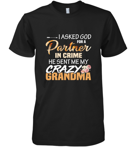 Crazy Grandma Partner in crime Men's Premium T-Shirt Men's Premium T-Shirt / Black / XS Men's Premium T-Shirt - belovedtshirt