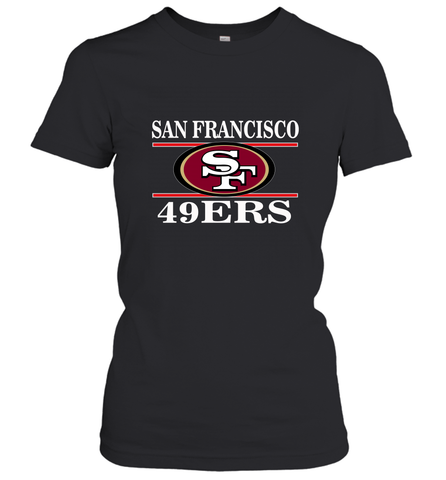 NFL San Francisco 49ers Logo Champion Women's T-Shirt Women's T-Shirt / Black / S Women's T-Shirt - belovedtshirt