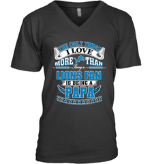 NFL The Only Thing I Love More Than Being A Detroit Lions Fan Is Being A Papa Football Men's V-Neck Men's V-Neck - belovedtshirt