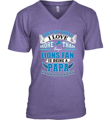 NFL The Only Thing I Love More Than Being A Detroit Lions Fan Is Being A Papa Football Men's V-Neck Men's V-Neck - belovedtshirt