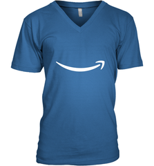 Smile Shirt  White Logo Men's V-Neck Men's V-Neck - belovedtshirt