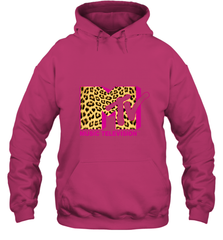 MTV Logo Leopard Print Hooded Sweatshirt Hooded Sweatshirt - belovedtshirt