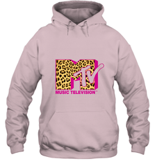 MTV Logo Leopard Print Hooded Sweatshirt Hooded Sweatshirt - belovedtshirt
