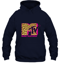 MTV Logo Leopard Print Hooded Sweatshirt