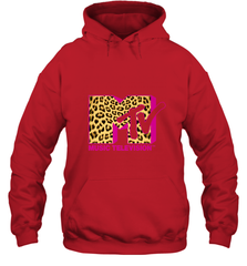 MTV Logo Leopard Print Hooded Sweatshirt Hooded Sweatshirt - belovedtshirt