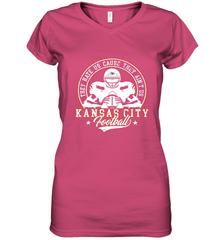 Vintage NFL Kansas City Football Logo Women's V-Neck T-Shirt Women's V-Neck T-Shirt - belovedtshirt