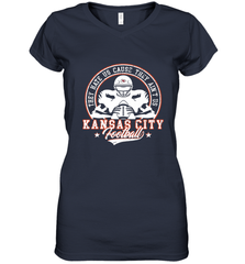 Vintage NFL Kansas City Football Logo Women's V-Neck T-Shirt Women's V-Neck T-Shirt - belovedtshirt