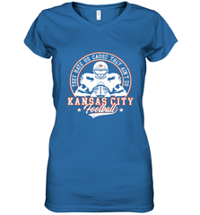 Vintage NFL Kansas City Football Logo Women's V-Neck T-Shirt Women's V-Neck T-Shirt - belovedtshirt