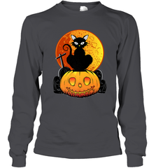 Happy Halloween Spooky Pumpkins Black Cat For Women Long Sleeve T-Shirt Long Sleeve T-Shirt - belovedtshirt