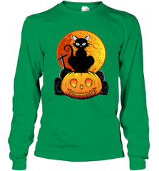 Happy Halloween Spooky Pumpkins Black Cat For Women Long Sleeve T-Shirt Long Sleeve T-Shirt - belovedtshirt