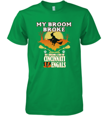 Broom Broke So I Became A fan of Cincinnati Bengals Halloween Costume Men's Premium T-Shirt Men's Premium T-Shirt - belovedtshirt