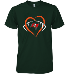 NFL Tampa Bay Buccaneers Heart Love Football Men's Premium T-Shirt Men's Premium T-Shirt - belovedtshirt