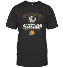 Sundays Are For Jesus and Cleveland Funny Christian Football Men's T-Shirt Men's T-Shirt - belovedtshirt