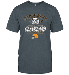 Sundays Are For Jesus and Cleveland Funny Christian Football Men's T-Shirt Men's T-Shirt - belovedtshirt