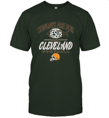 Sundays Are For Jesus and Cleveland Funny Christian Football Men's T-Shirt Men's T-Shirt - belovedtshirt