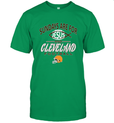 Sundays Are For Jesus and Cleveland Funny Christian Football Men's T-Shirt Men's T-Shirt - belovedtshirt