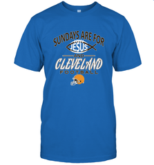 Sundays Are For Jesus and Cleveland Funny Christian Football Men's T-Shirt Men's T-Shirt - belovedtshirt