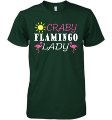 Crazy Pink Flamingo Lady Men's Premium T-Shirt Men's Premium T-Shirt - belovedtshirt