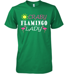 Crazy Pink Flamingo Lady Men's Premium T-Shirt