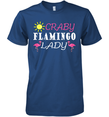 Crazy Pink Flamingo Lady Men's Premium T-Shirt Men's Premium T-Shirt - belovedtshirt