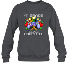 4th Grade Level Complete Back To School Gift Boys Girls Crewneck Sweatshirt Crewneck Sweatshirt - belovedtshirt