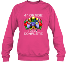 4th Grade Level Complete Back To School Gift Boys Girls Crewneck Sweatshirt Crewneck Sweatshirt - belovedtshirt