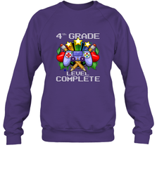 4th Grade Level Complete Back To School Gift Boys Girls Crewneck Sweatshirt Crewneck Sweatshirt - belovedtshirt