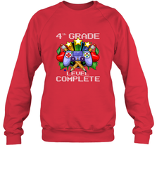 4th Grade Level Complete Back To School Gift Boys Girls Crewneck Sweatshirt Crewneck Sweatshirt - belovedtshirt
