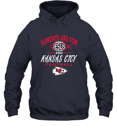 Sundays Are For Jesus and Kansas City Funny Football Hooded Sweatshirt