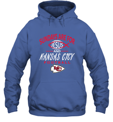 Sundays Are For Jesus and Kansas City Funny Football Hooded Sweatshirt Hooded Sweatshirt - belovedtshirt