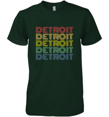 Vintage 1980s Style Detroit Michigan Men's Premium T-Shirt Men's Premium T-Shirt - belovedtshirt