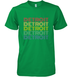 Vintage 1980s Style Detroit Michigan Men's Premium T-Shirt