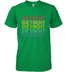 Vintage 1980s Style Detroit Michigan Men's Premium T-Shirt Men's Premium T-Shirt - belovedtshirt